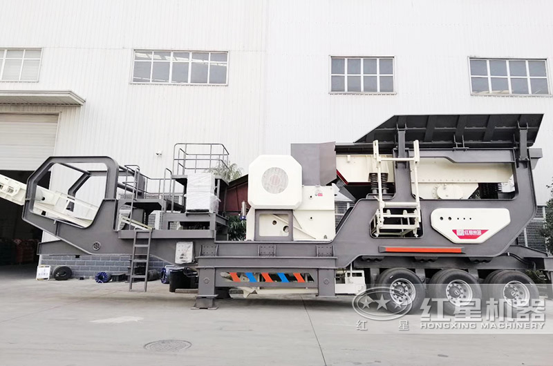 移動車載碎石機圖片、配鄂破機