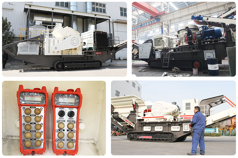 履帶式移動(dòng)破碎機(jī)遙控操作，簡單方便，科技感十足