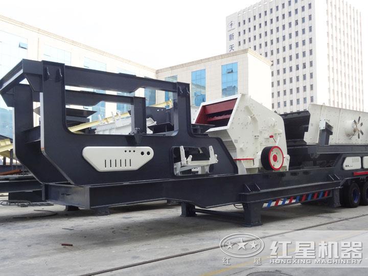 反擊式移動(dòng)破碎機(jī)二級(jí)破碎，深腔破碎，石粉含量少