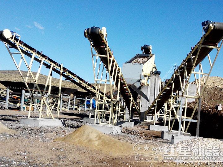 海南三亞金礦石破碎現場，日產3000噸