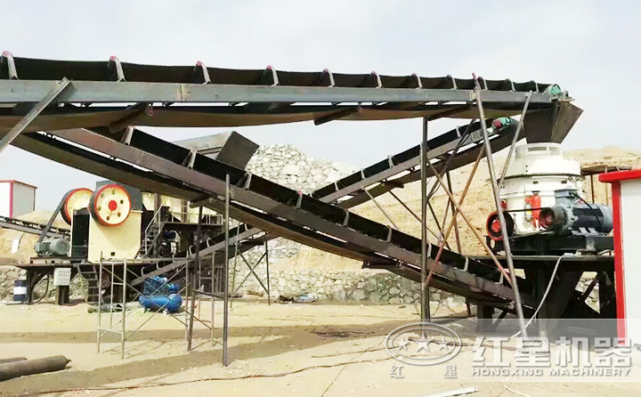 時(shí)產(chǎn)100-150噸生產(chǎn)線現(xiàn)場(chǎng)，環(huán)保無(wú)污染，放心生產(chǎn) 