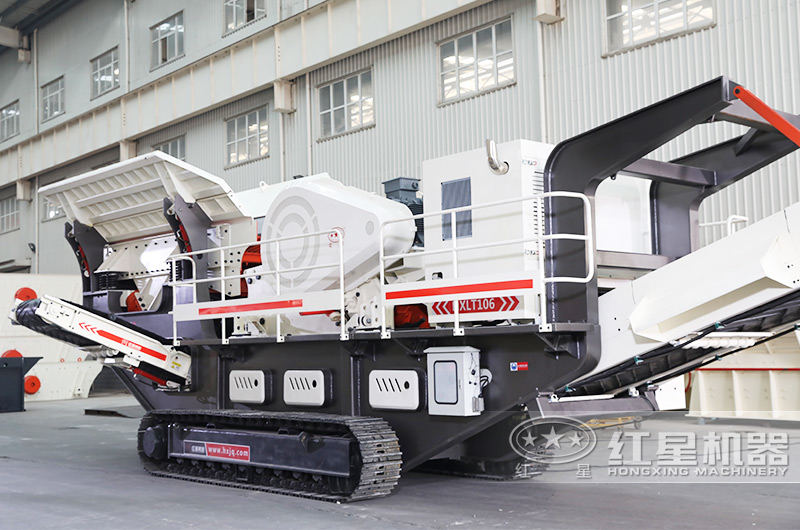 混凝土打砂履帶移動破碎站，配顎破機(jī)+給料機(jī)，粗碎專用 