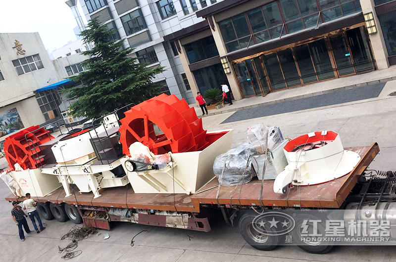 整套石粉制砂、洗沙設備發貨現場