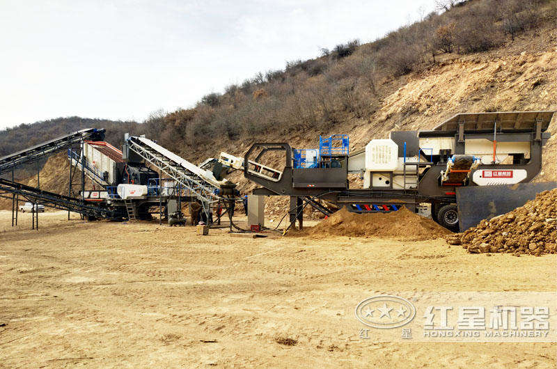 移動(dòng)式鄂破+移動(dòng)式反擊：石頭制成砂生產(chǎn)線(xiàn)