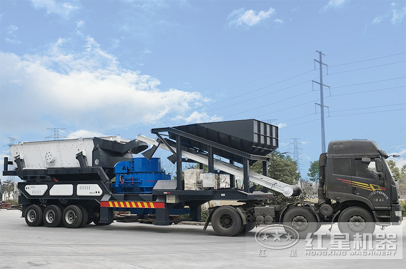 花崗巖移動(dòng)式機(jī)制砂生產(chǎn)線廠家直供，發(fā)往浙江