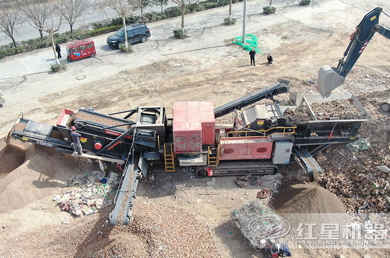 山西建筑垃圾破碎現(xiàn)場(chǎng)